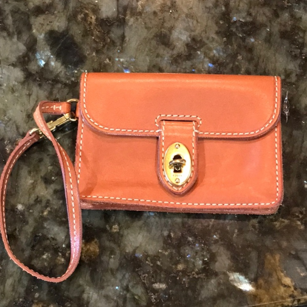 Fossil Leather Wristlet